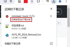 谷歌浏览器提示“已屏蔽危险的下载内容，Chrome 阻止了此项下载操作，因为该文件具有危险性”解决方法