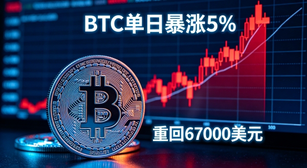 BTC单日暴涨5%重回67000美元,牛市要来了吗?