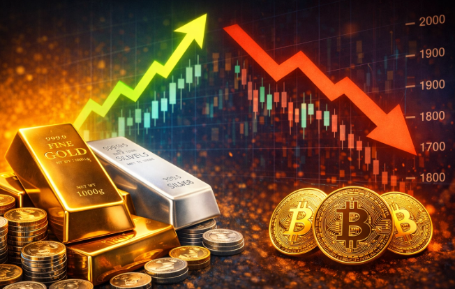 比特币与传统资产行情分化?BTC与金、银、铜谁更能反映预期风险?