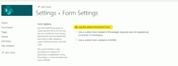 SharePoint列表如何恢复默认表单？退出Power Apps自定义模式教程