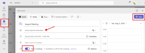 outlook创建teams会议怎么切换发件人?企业邮箱发送邀请教程