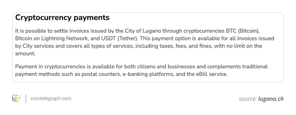 瑞士卢加诺如何把比特币（BTC）带进城市日常生活