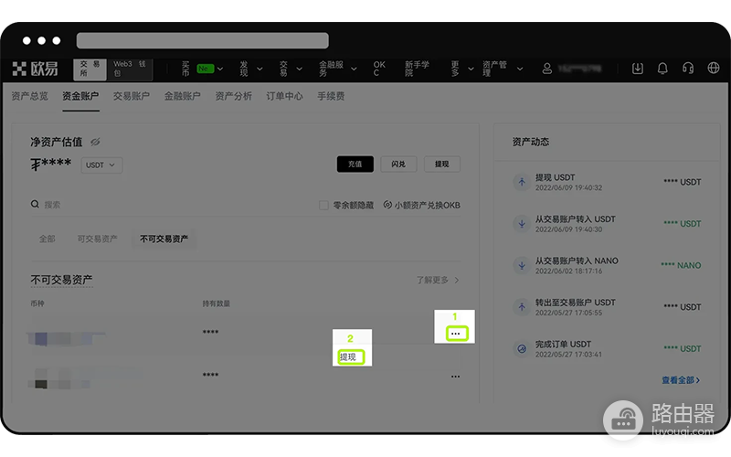 什么是欧okex易不可交易资产?欧okex易不可交易资产提币操作方法