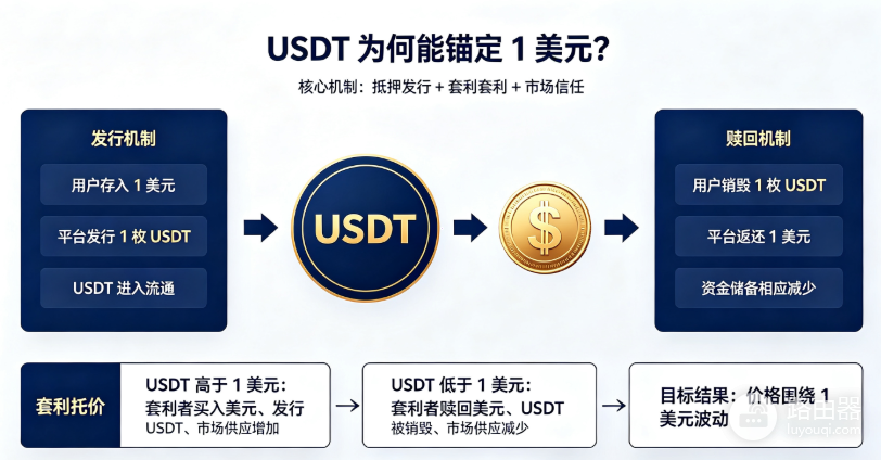 稳定币为什么能够保持1美元 USDT为什么一直是1美元