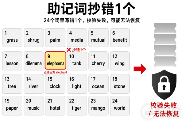 BIP39校验机制是什么?助记词如何发现抄错