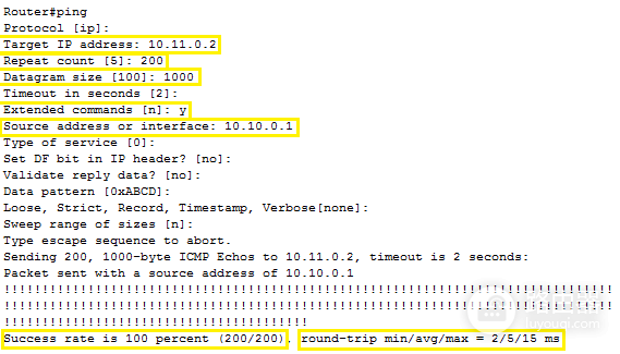 思科路由器怎么ping?思科路由器的普通与扩展测试怎么做