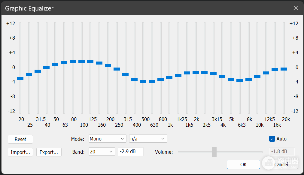 Foobar2000调用31段均衡器的方法（Graphic Equalizer设置）