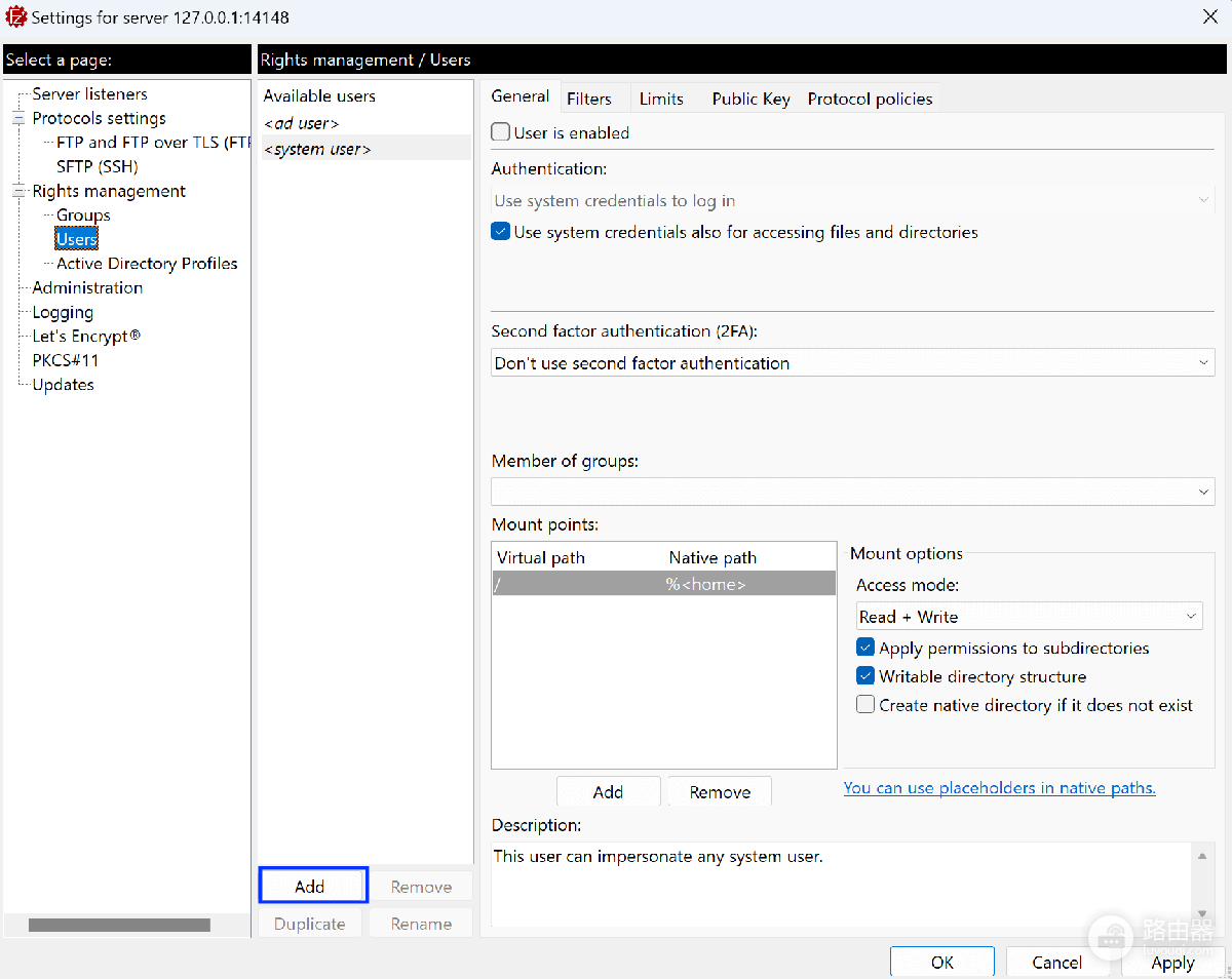 FileZilla如何建立FTP服务器？FileZilla Server用户怎么配置？