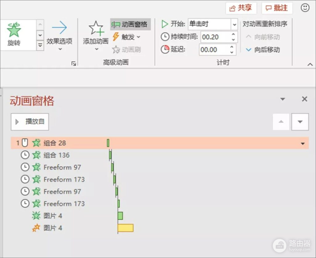 PPT模板制作动画:效果、顺序和计时设置