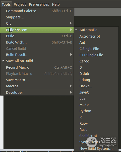 Sublime Text如何运行Shell?Sublime Text Build System如何设置