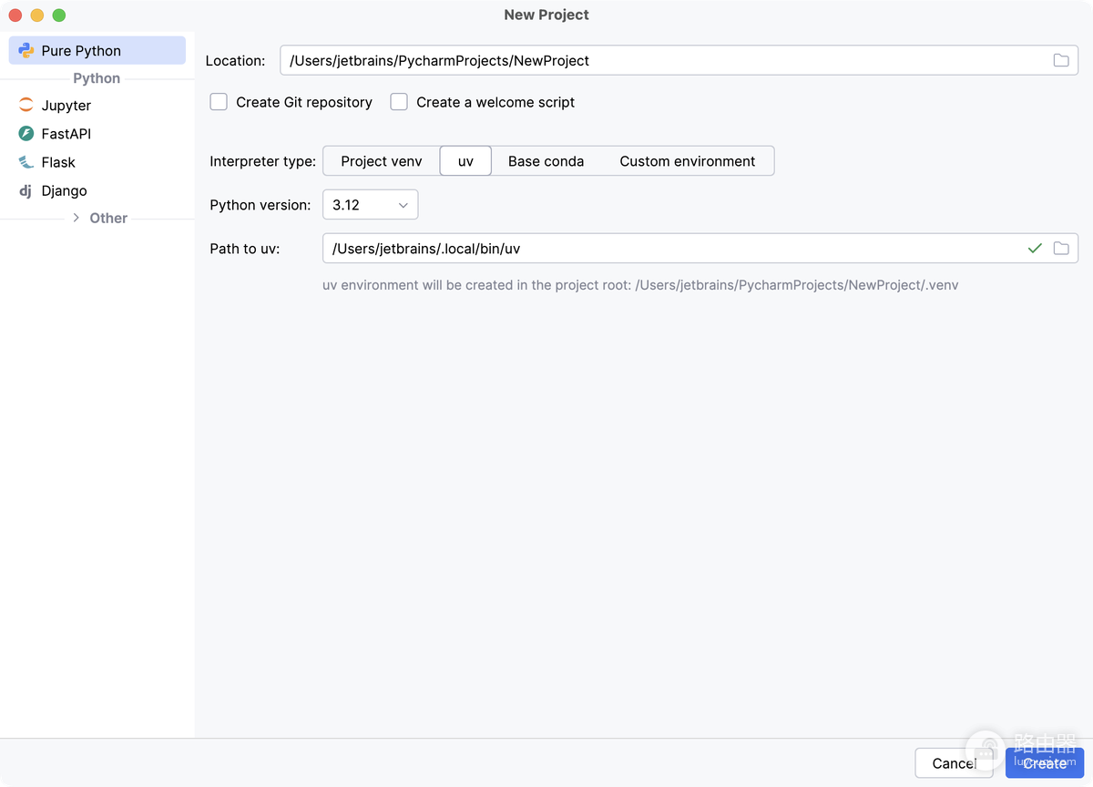 IntelliJ IDEA与PyCharm的区别:按项目语言和Python环境选择